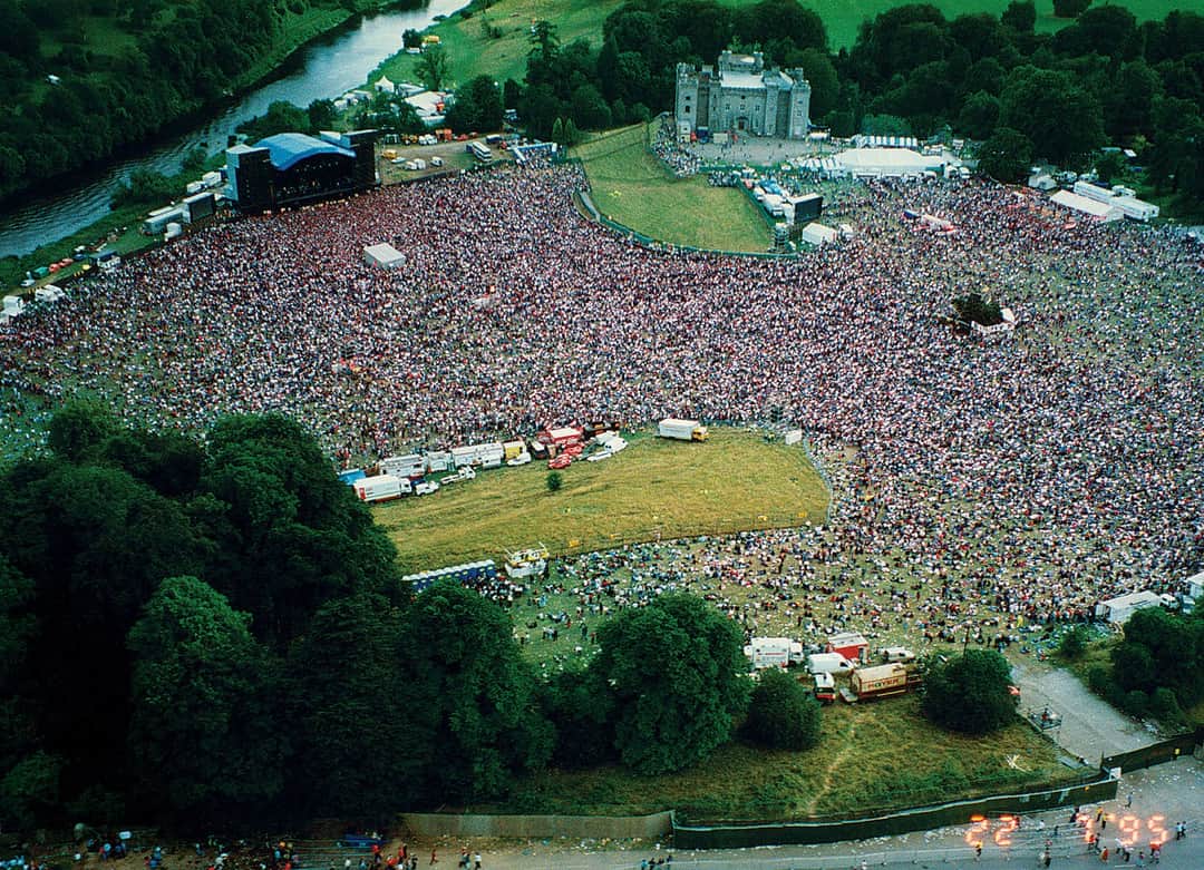 mcd_productions's tweet photo. A stunning view of the legendary @REMhq concert at #SlaneCastle which took place 25 years ago today 🙌 https://t.co/xIGPFjunzZ