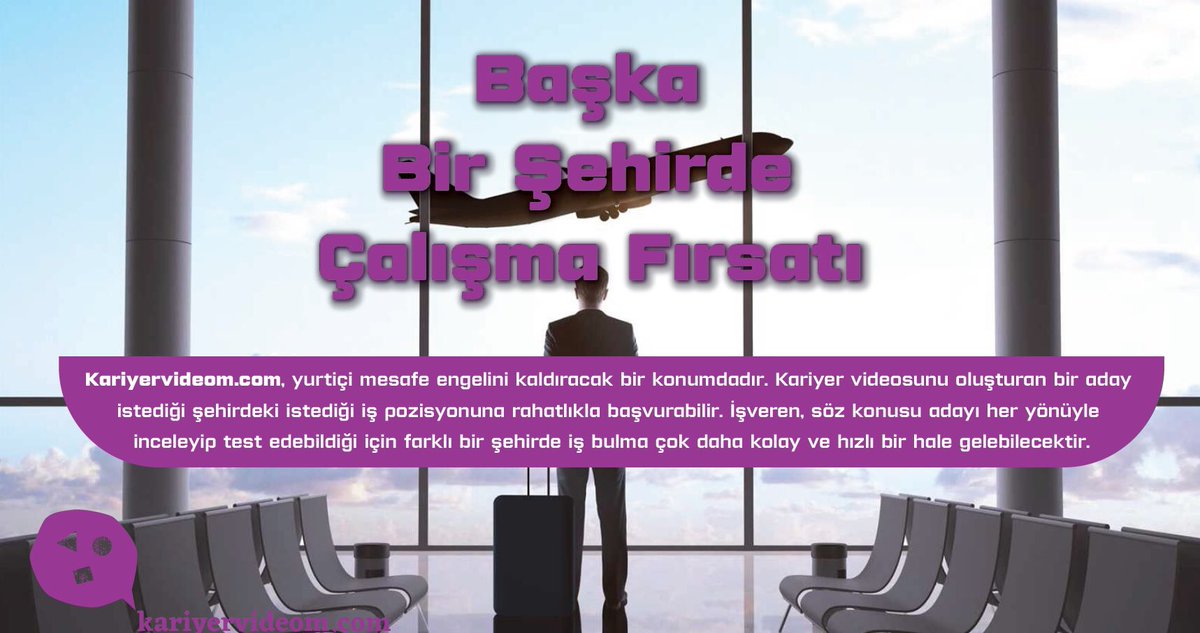 Hayalinizdeki şehirde yaşamak için... 

Kariyervideom.com, video özgeçmişin Türkiye’deki TEK adresi! 

#kariyer #ik #cv #özgeçmiş