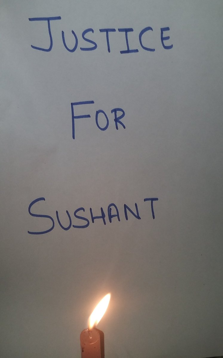 varsha_uniyal's tweet photo. This peaceful protest shows that we all are united for #JusticeForSushantSinghRajput
We will protest peacefully until we get #JusticeForSushantSinghRajput
We all are demanding #CBIIvestigationForSushant
For a pure soul and innocent person 
#Candle4SSR @ishkarnBHANDARI https://t.co/JGZJ4Z7SMR
