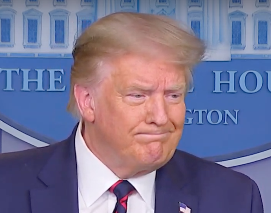 6/ As the journalist says, the first syllable of "Ghislaine", trump displays a strong expression of regret (19:54). This highly characteristic lateral lip-mouth configuration is commonly mistaken for disgust.