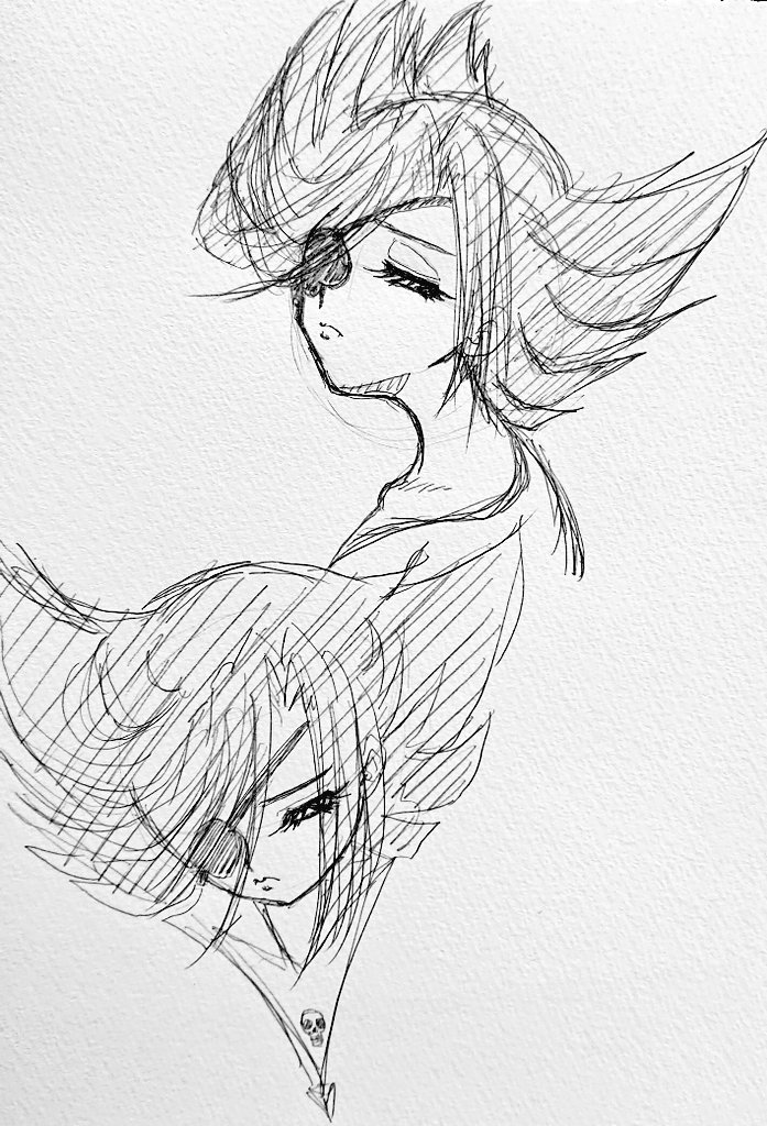 今日の夜のお絵描き
本日即興で作ったキャラなのですが
結構気に入っています 