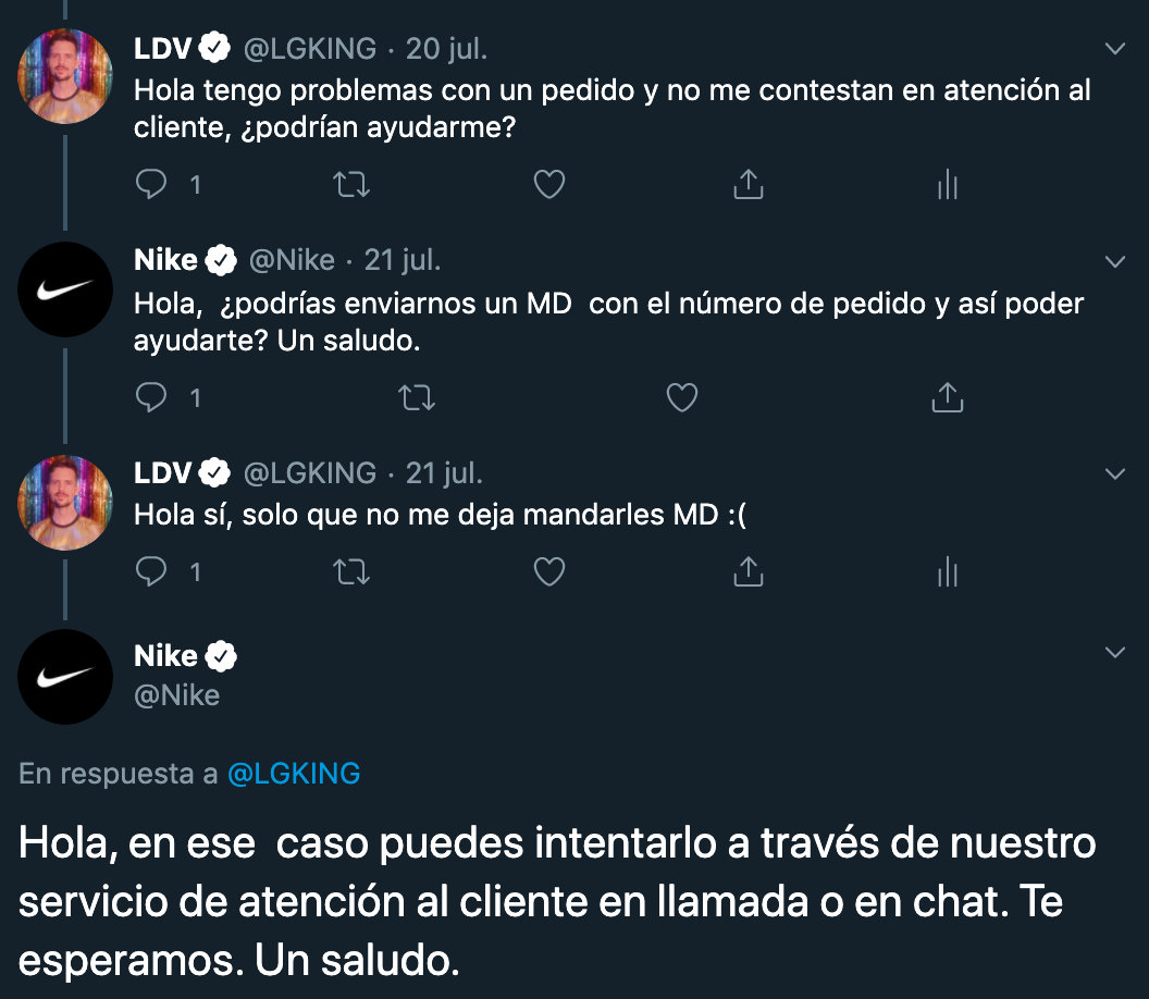 hardware Engaño Considerar Luis Del Valle on Twitter: "El servicio de atención al cliente de @Nike  como trama de Dark. https://t.co/fq42KbFNep" / Twitter