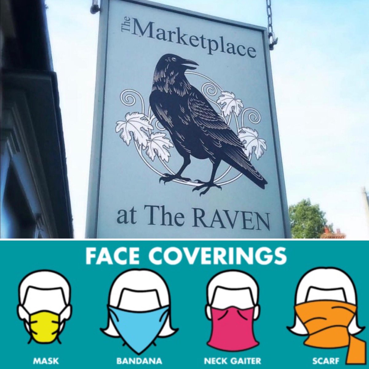 RHMarketplace's tweet photo. From Friday wearing a mask in our Marketplace shop becomes mandatory - to all our wonderful customers we ask that you wear one when in our shop 😷 for anyone who forgets and needs one we will have a small supply on sale to prevent being turned away
.
.
.
 #stayalert #wearamask https://t.co/sFgQGujUfy