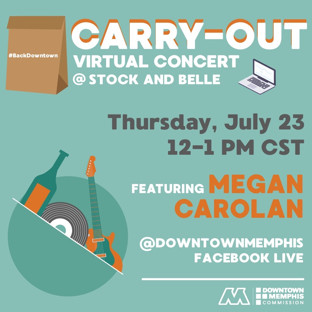 DowntownMemphis's tweet photo. Join us THURSDAY from 12p-1p for our Virtual #CarryOutConcert on the #DowntownMemphis Facebook page!
The sounds 🎶 @megcarol #MEGANCAROLAN
The space 🎉@StockandBelle 😎 on #SouthMain
Hear #MEGANCAROLAN: https://t.co/jFjsg3zjKm
Visit @stockandbelle:
https://t.co/naBueYOQ8J https://t.co/tnIFUPXDBi