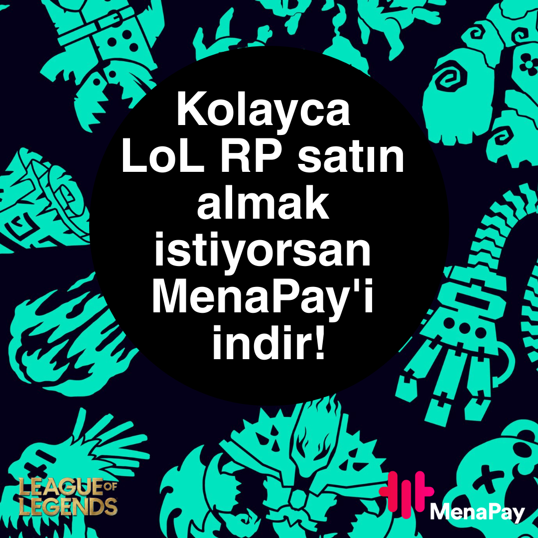 PlaywMenaPay's tweet photo. Kolayca LoL RP almak istiyorsan MenaPay'e gel! 
#MenaPay #playwithmenapay #LoL https://t.co/IA1WvfVNyW