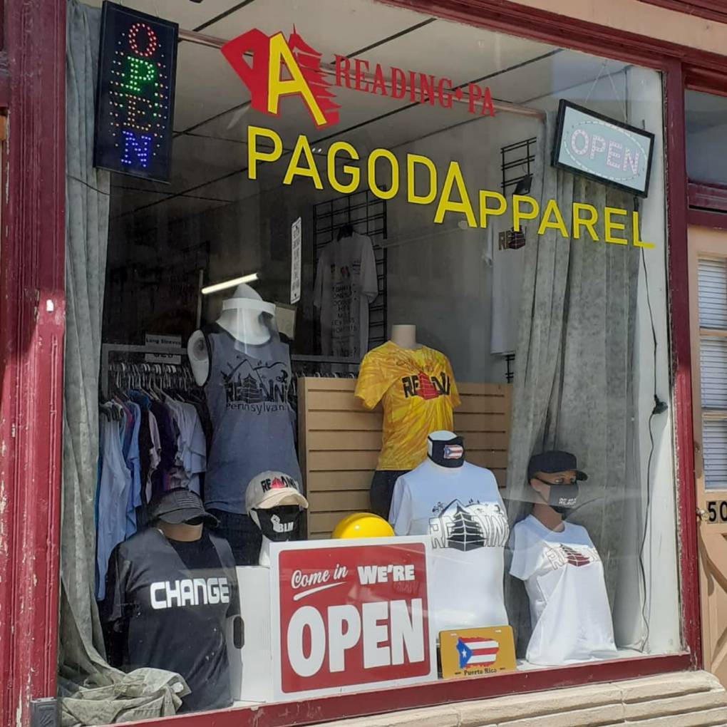 downtownreading's tweet photo. Downtown RDG businesses are open and following recommended guidelines - like distancing + masks 😷 @pagodaapparel is ready to welcome you at their store at 52 S 6th Street. https://t.co/RsFhXOM4Eb