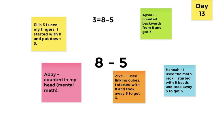 MsTaitsClass's tweet photo. We revisited our math chat about the = sign & made more “backwards” sentences in our #NumberTalk; shared zoo trip writing in Author’s Chair, & learned we’d all rather have a pool! #HDSBSummerLearningPrograms #HDSBstillconnected thanks for visiting @TSomerville2205 @Hawthorne_PS https://t.co/0uGfmi11xo