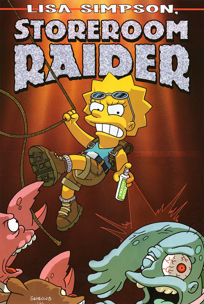 The Simpsons - Lara appeared in a scene and even inspired a cover of a comic