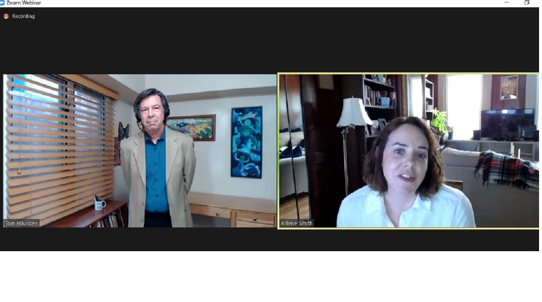 OpticaWorldwide's tweet photo. #OSABoardMember &amp; Chair, Arlene Smith (@senelra) introduces Tom Hausken, #OSA Senior Industry Advisor,  during today's #OSAAppliedOptics20 webinar exploring and forecasting the #optics and #photonics industry market and #COVID19's impact - https://t.co/ybRXP9Ix5x #OIDA https://t.co/UEc1NAqgnC