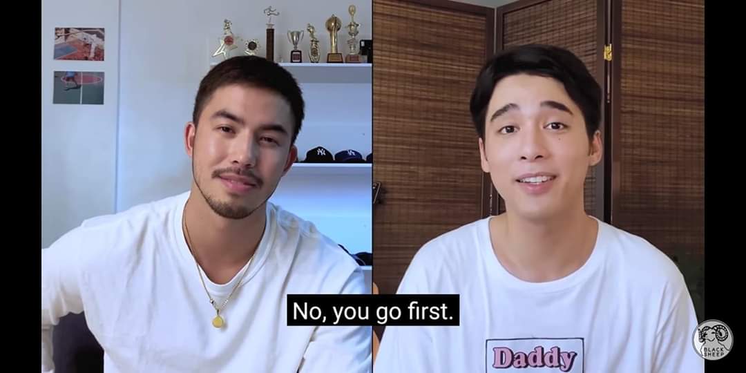 pinoyboyslove's tweet image. The [Daddy] Conversation 
When you read the subtitle and Mico's Shirt "Daddy" HAHAHA 

Xavier : You go first Daddy. 
Mico: No, you go first Daddy. 
Xavier: Nope. You first Daddy. 
Mico: Okay, Daddy.
#HelloStrangerEP5