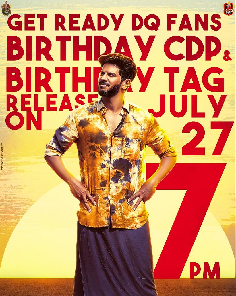 SREE_NESH_01's tweet photo. Get ready @dulQuer Hearts .
Birthday CDP and TAG Releasing on this 27th july 7PM onwards ! 
Advance Happy birthday Beloved Dulquer .

#DqCdpCrews #DTrends
#DQBdayCdpandTagPromo
#DulquerBdayTrendOnJuly27 https://t.co/VL39VYbZrV