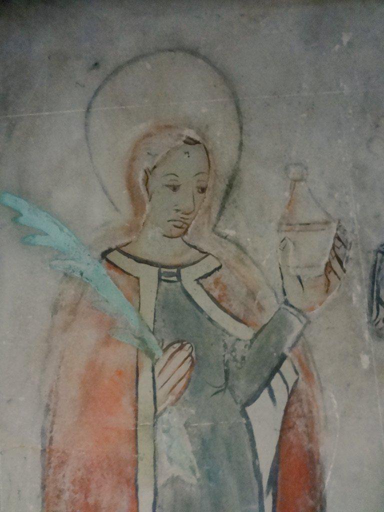 St Mary Magdalene, painted beneath the 15th-century tomb of Alice de la Pole (Chaucer's granddaughter) at Ewelme in Oxfordshire: