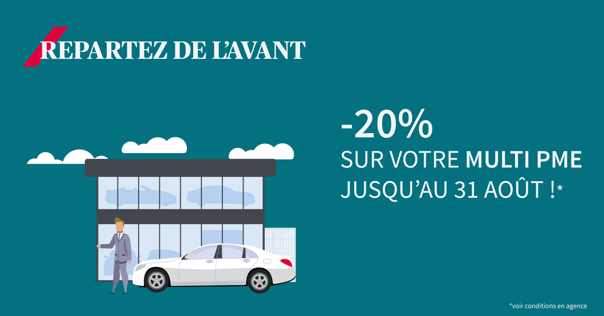 AnnePetit6's tweet photo. AXA accompagne votre reprise. En ce moment, vous bénéficiez de -20% sur votre Multi PME détenue à la concurrence à conditions et garanties équivalentes.
Prenons contact pour évaluer votre situation et aller, ensemble, de l'avant.
#entreprise #pub #assurance https://t.co/570KlK6e4S