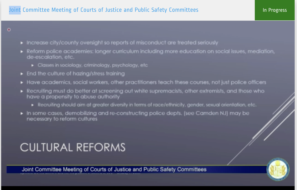 it will be hard for police departments to screen out "potential abusers of authority" because what other kind of person even wants to be a cop?