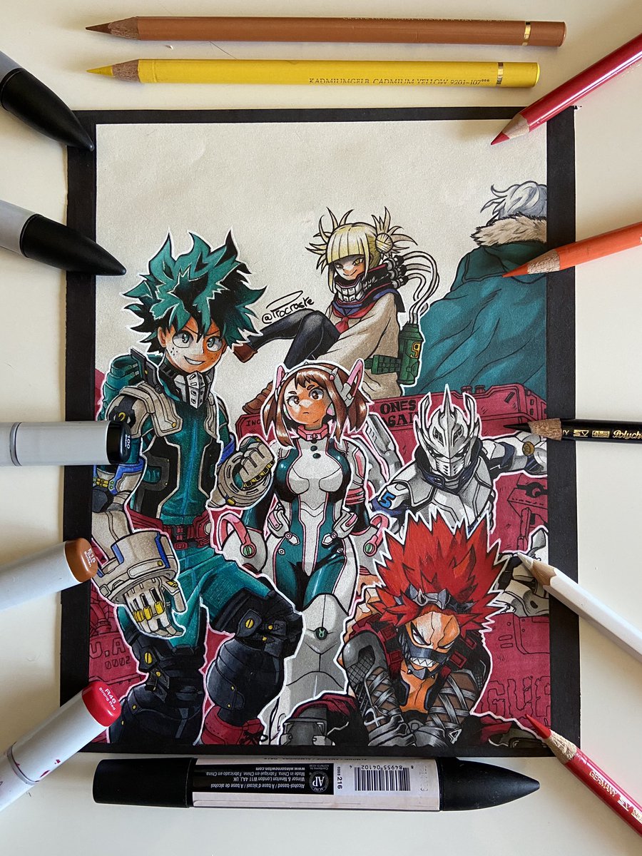 Procrastee's tweet image. Voilà mon dessin de MHA ✊🏼

J'ai mis 17H environ pour le faire et je n'en suis pas peu fier ! ❤️