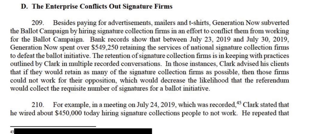 So the Enterprise bought off the top 9-15 national companies who do that work by hiring them to “not work.” That way, the company still could not be hired by their opponents due to a conflict of interest.
