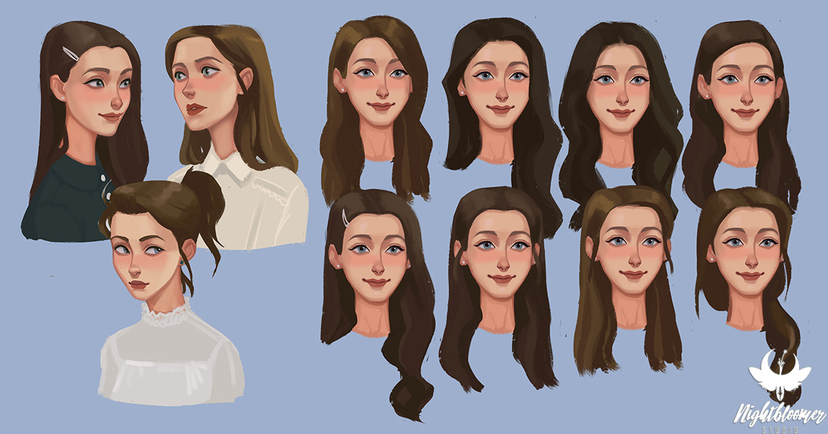 Nightbloomer_'s tweet photo. Meet Héloïse, a kind soul, more artsy than wordy, who dreams of fantastic shorelines and flying whales

Character concepts by @Chalseu_D for The #Dreamwalkers our upcoming #visualnovel !

#indiegame #indiedev #conceptart #vndev #nightbloomerstudio #chalseu https://t.co/MRytlERiyQ