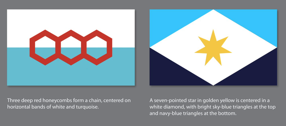 SLCgov's tweet photo. We're in search of a new #SLC flag! Design finalists have been selected &amp; now it's time for the public to take a look at the designs &amp; VOTE! On a scale of 1-10, rate your favorite based on colors, symbols, design &amp; representation at https://t.co/MNEwsombio. @slcmayor @slcCouncil https://t.co/8frBR5yoBy