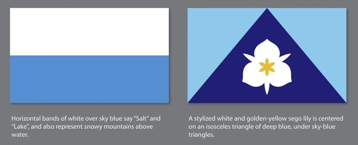 SLCgov's tweet photo. We're in search of a new #SLC flag! Design finalists have been selected &amp; now it's time for the public to take a look at the designs &amp; VOTE! On a scale of 1-10, rate your favorite based on colors, symbols, design &amp; representation at https://t.co/MNEwsombio. @slcmayor @slcCouncil https://t.co/8frBR5yoBy