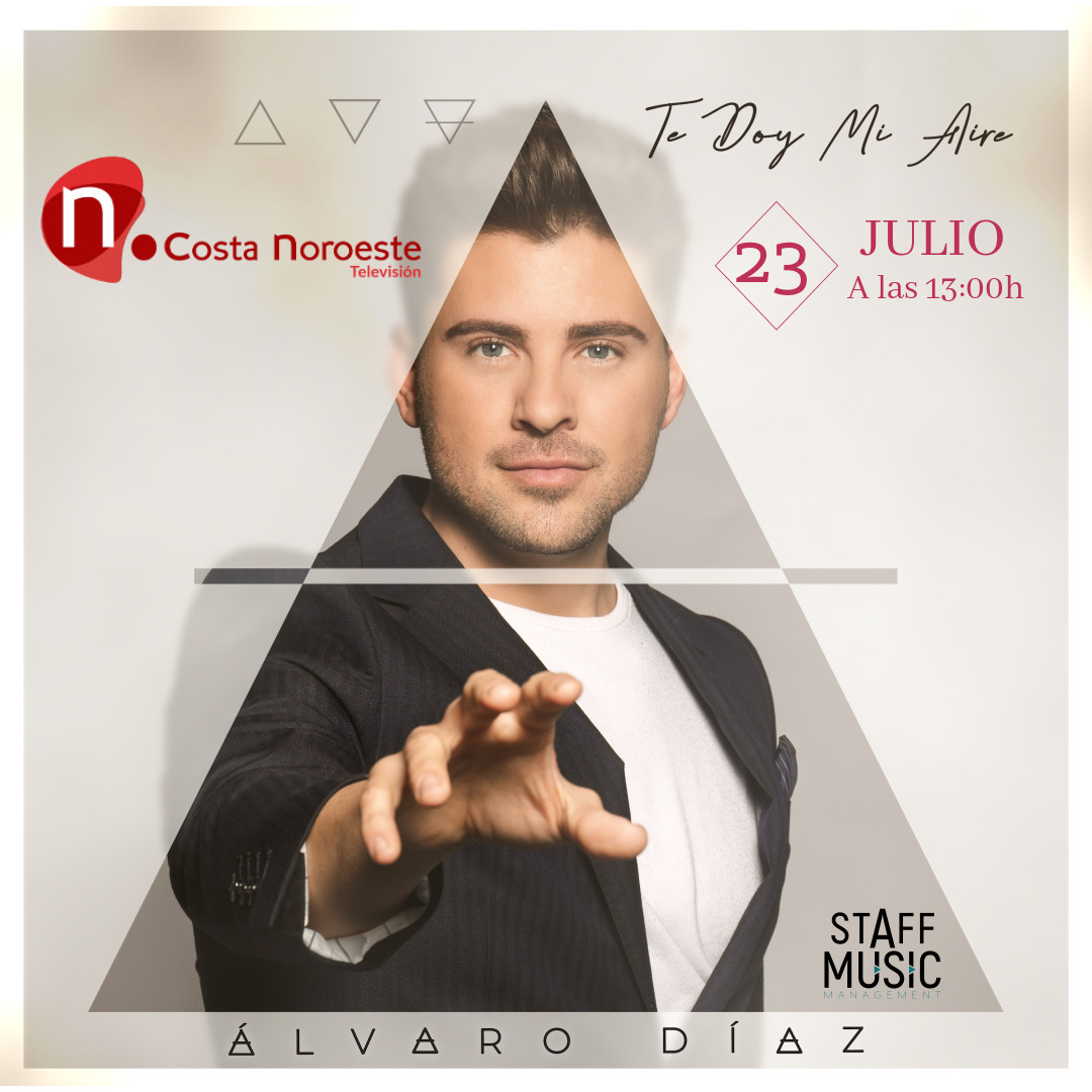 cnoroestetv's tweet photo. 📢 Mañana jueves 23 de julio a partir de las 13:00h en #Contigo tendremos a Álvaro Díaz que nos presentará su nuevo single #TeDoyMiAire ♥
#Musica 🎼
Te esperamos!! https://t.co/206K7RnkJ5