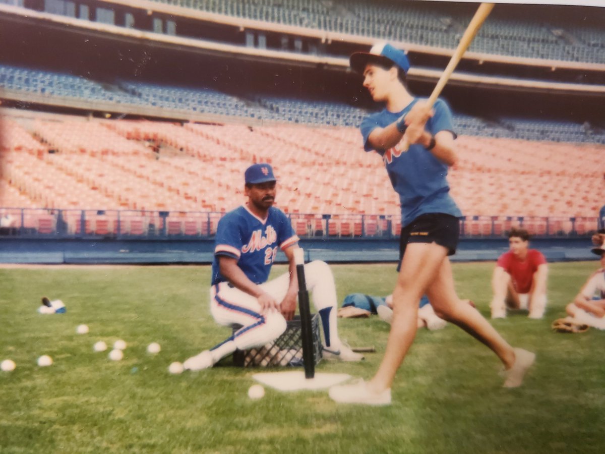 VinceG222's tweet photo. Look at the utter disgust on the late Bill Robinson's face as he watches my "perfect" swing drill the baseball two inches off the tee. Life was SO MUCH better in 1986! #LGM #Mets #IMissShea https://t.co/eiaJXu8mGm