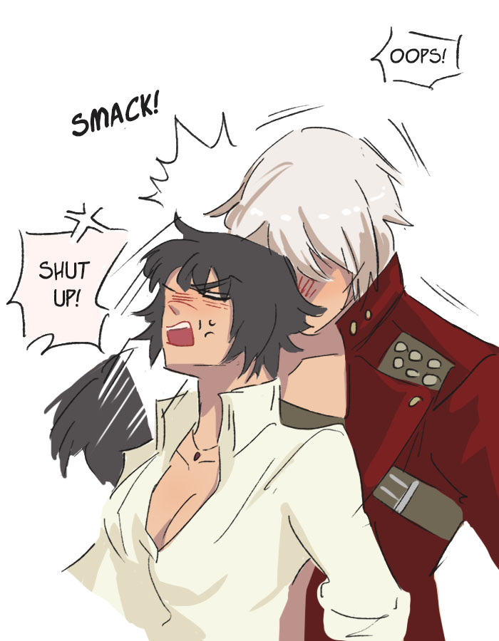 jumpoon's tweet photo. "Ouch,my head..."🤕

#Dante #Lady #DMC3 #DMC #Devilmaycry #DMCfancomic #DxL https://t.co/aA189uJufJ