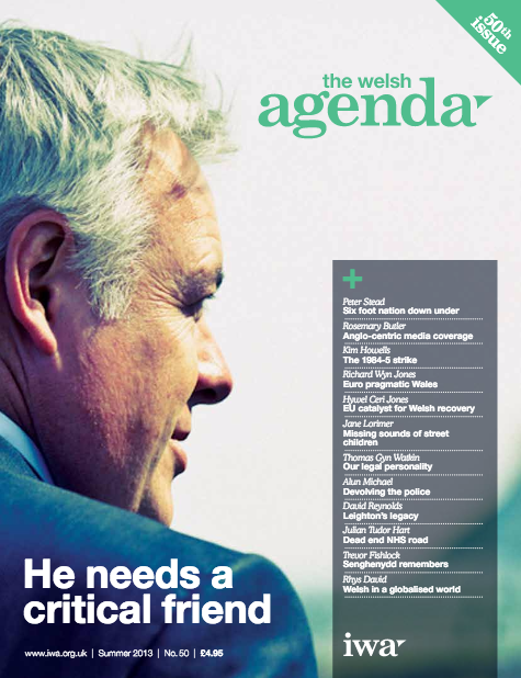 2) Established the Welsh agenda and Click on Wales (now  #thewelshagenda online)Our print magazine and online site is the main portal for quality comment and analysis on the latest policy, politics and cultural issues in Wales. http://www.iwa.wales/our-work/themes/the-welsh-agenda/