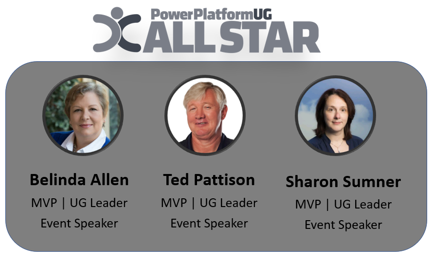 D365Communities's tweet photo. ICYMI: Our 2020 #PowerPlatform All Star recipients areβ¦ π₯π₯π₯ @MSBelindaAllen @TedPattison & @Sharon__Sumner! Thank you for your time & dedication to helping grow the Power Platform #community. Read more about these stellar #allstars: https://t.co/KsjJYySnEh #UGAwards https://t.co/h89I1GAldF