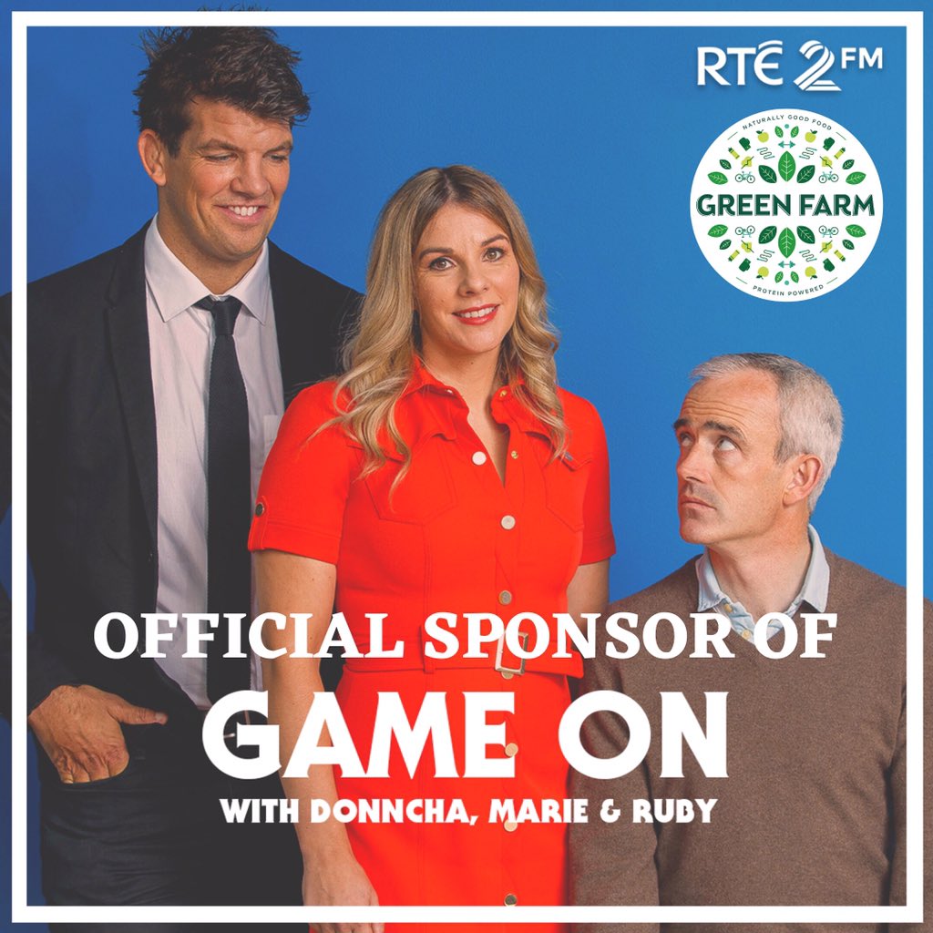 We are delighted to announce that we are the new official sponsor of the popular 2FM sports show, Game On.  We have some very exciting things planned for the show over the coming months so stay tuned and listen in weekdays from 6pm. 📻#GreenFarm #GameOn #NaturalProteinYourWay