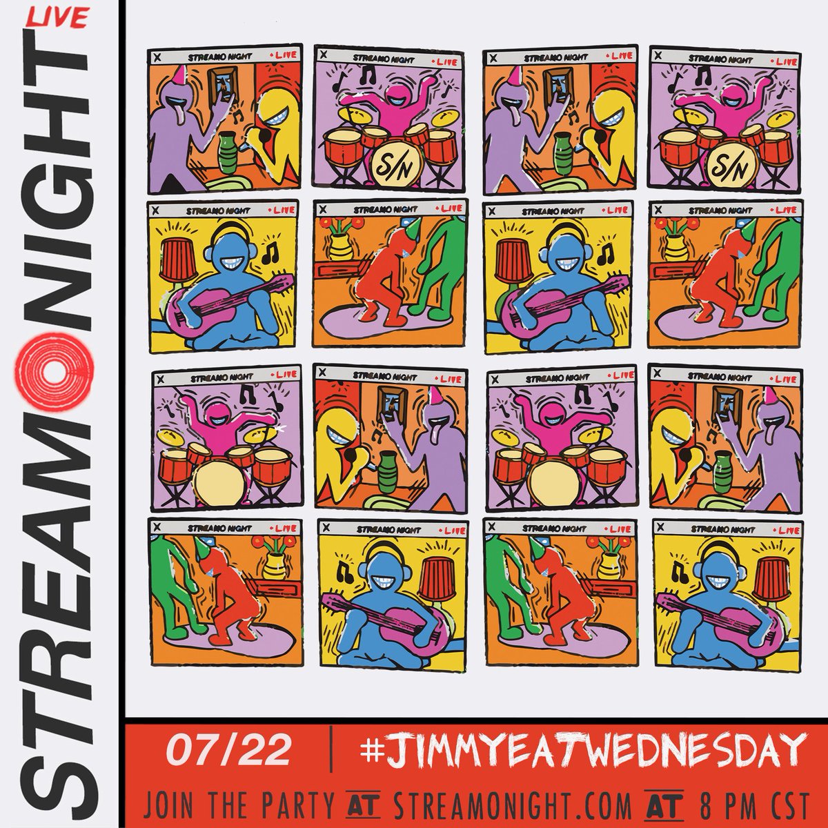 txemoclub's tweet photo. HOSTING #JIMMYEATWEDNESDAY TONIGHT! π€π€ LIVE ON @streamonight | stream begins at 8 PM cst https://t.co/iF6YJPsCl9