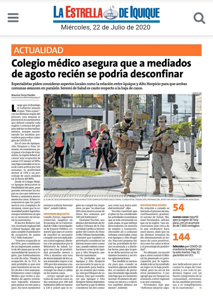 colmediquique's tweet photo. POSIBILIDADES DE DESCONFINAMIENTO EN #TARAPACÁ
“Viendo la ocupación UCI lo más probable es que este paso transitorio no sea antes de 2 a 3 semanas (...) En estos momentos estamos todavía bastante lejos", declaró el secretario regional #Iquique Dr. Roberto Gálvez a @laestrellaiqq https://t.co/MxFmAOd4Py