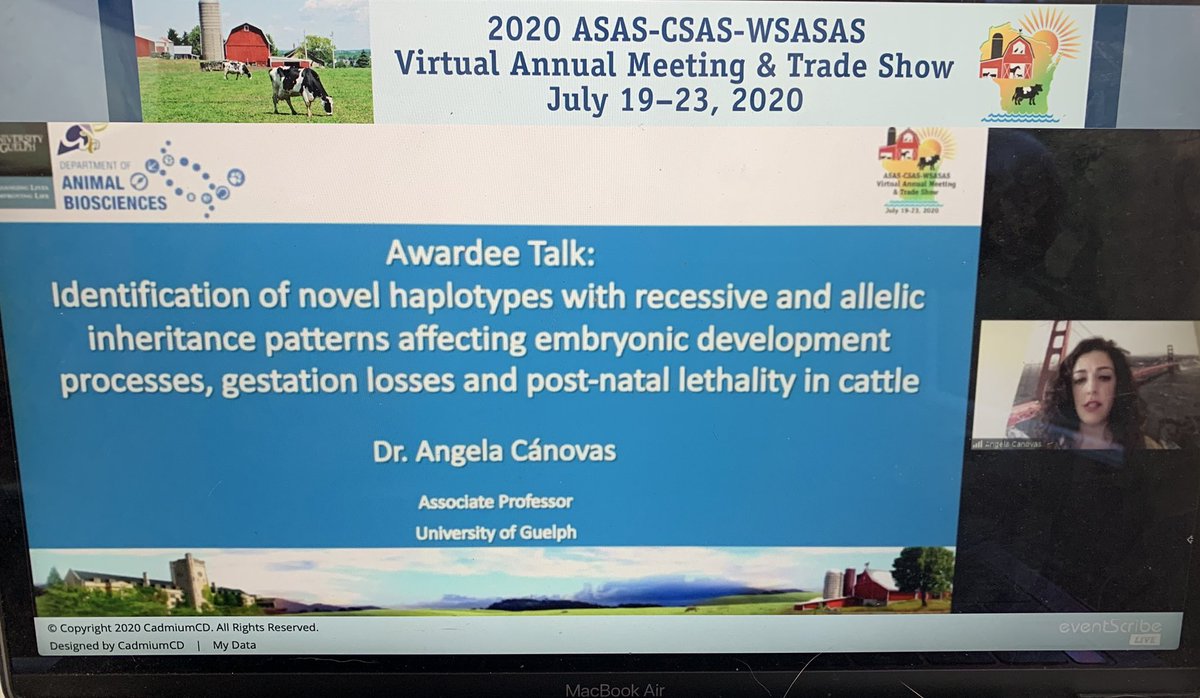hannah_sweett's tweet photo. Congratulations to my advisor @angela_canovas on her Early Career Achievement Award! Well deserved ๐ #CSAS #ASAS #Virtualanimalscience2020 https://t.co/RB4A51SCoY