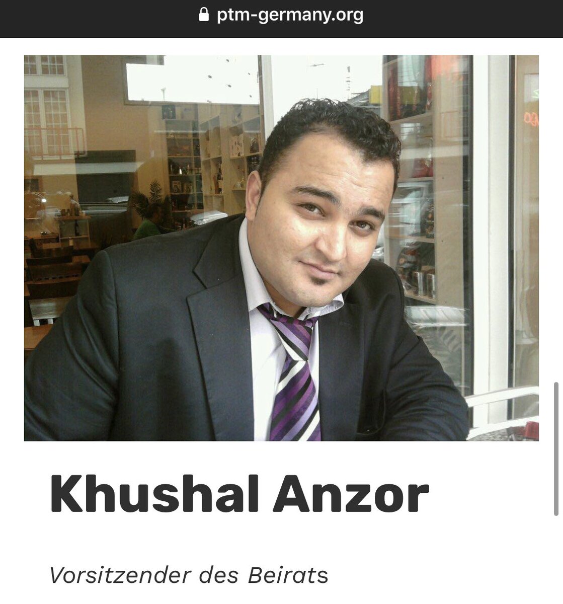 Chairman of the Advisory Board for PTM Germany:Khushak Anzor/5