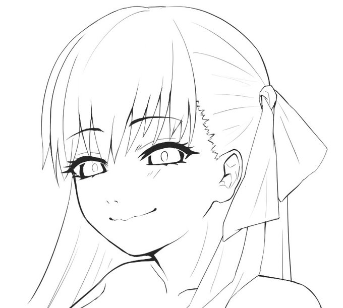 液タブ線引きやすすぎわろた……メルト…まだ完成してないけど良かったら塗り絵にどぞ 