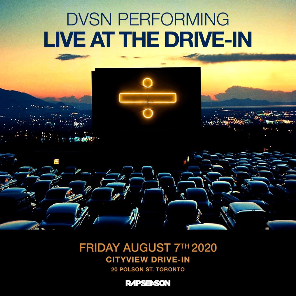 dvsn ÷ (@dvsn) on Twitter photo TORONTO... WE FOUND A WAY!
Our first Live Concert since we put out new music! 😬
Aug 7th <a href="/cityviewdrivein/">cityviewdrivein</a>!
Tickets go on sale this Friday 10 AM!!
Info at cityviewdrivein.com TORONTO... WE FOUND A WAY!
Our first Live Concert since we put out new music! 😬
Aug 7th <a href="/cityviewdrivein/">cityviewdrivein</a>!
Tickets go on sale this Friday 10 AM!!
Info at cityviewdrivein.com