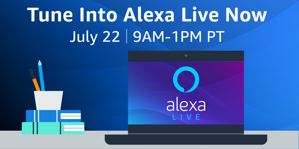 alexadevs's tweet photo. #AlexaLive is happening today! Join us at 9AM PT to discover the latest in voice technology. Register now &amp; tune in 👉 https://t.co/Vqw9gdJVtW https://t.co/Zw8JetOtFs