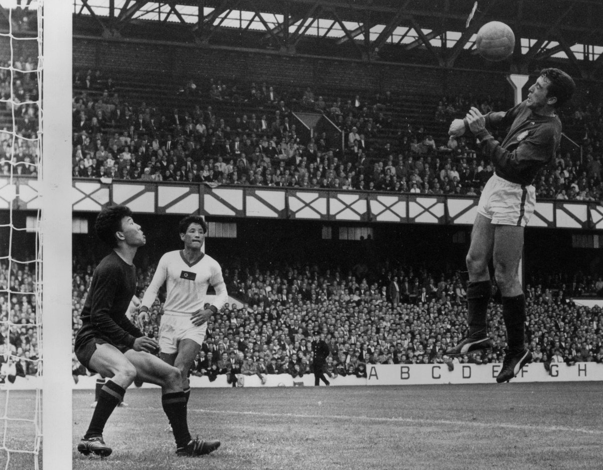  |  #OnThisDay in 1966, Goodison Park hosted the fourth of five games during the  @FIFAWorldCup. Portugal - N.Korea  Eusébio (4), José Augusto; Pak Seung-zin, Li Dong-woon, Yang Seung-kook 40,248 attendance @EvertonHeritage