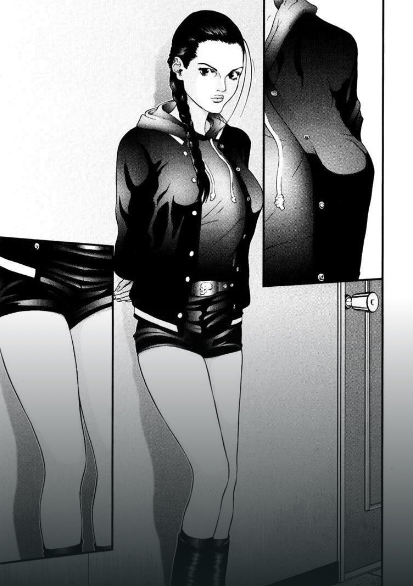 Gantz manga - Sei Sakuraoka's character is based on Angelina Jolie depiction of Lara.In the anime, her appearance was changed for copyright reasons since she looked too much like Lara Croft.