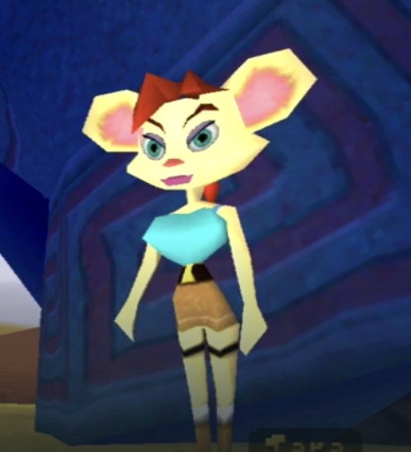 Spyro - Theres an NPC named Tara sporting Lara attire in both the classic and the recent Remake