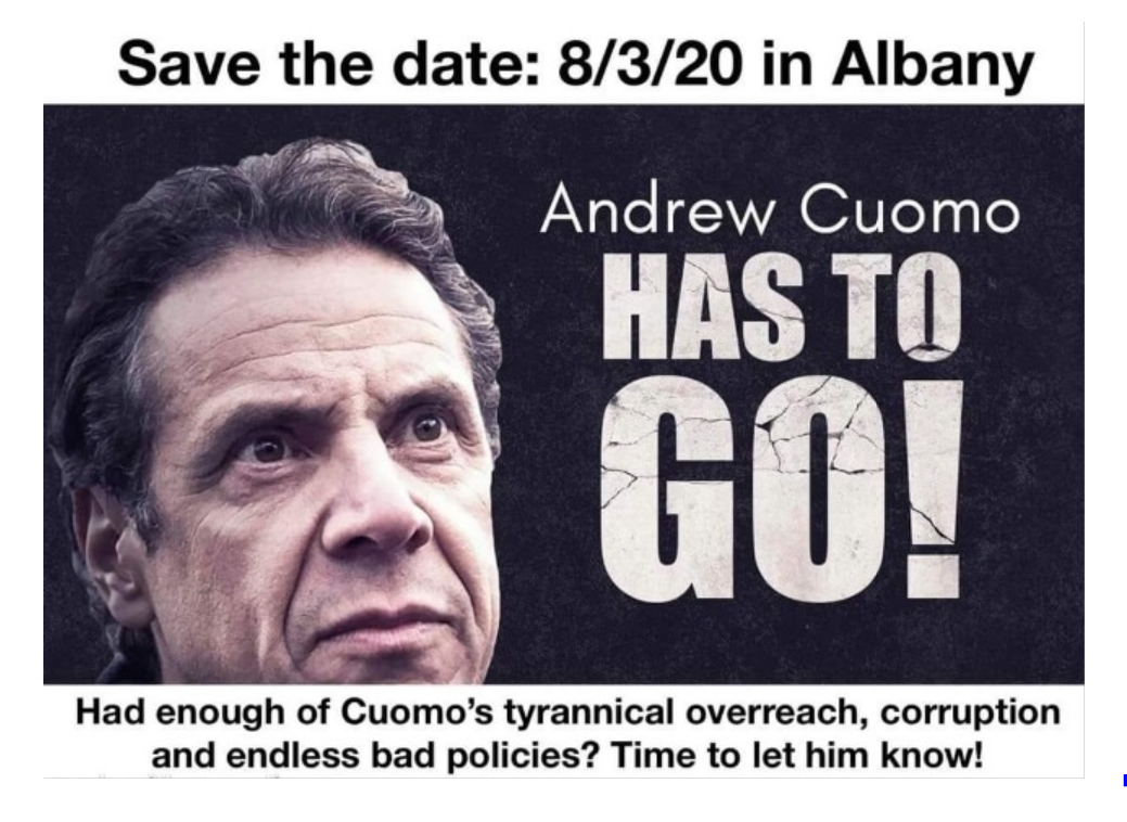 Cuomo's Gotta Go Rally in Albany March to Governor's Mansion
Monday, August 3, 10 am
facebook.com/newyorkallianc…