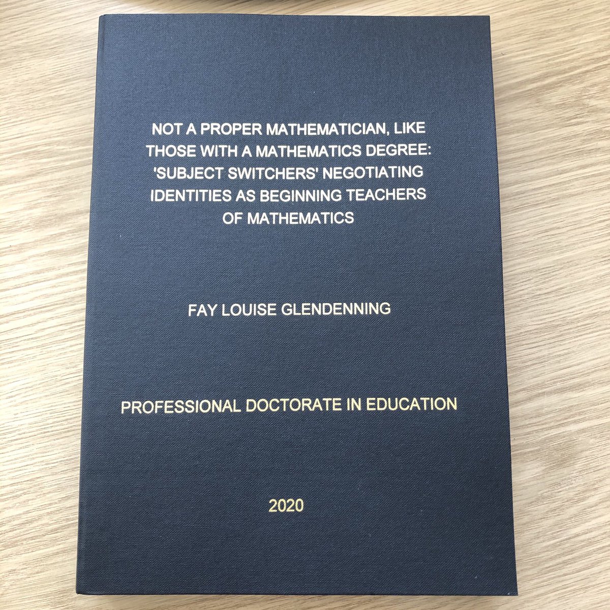 DrFayG's tweet photo. An exciting delivery today... very satisfying to see the finished product in printed form! #gotthereintheend #professionaldoctorate #EdD @wlv_education @WLV_DoctoralCol https://t.co/BxlobdkwVM