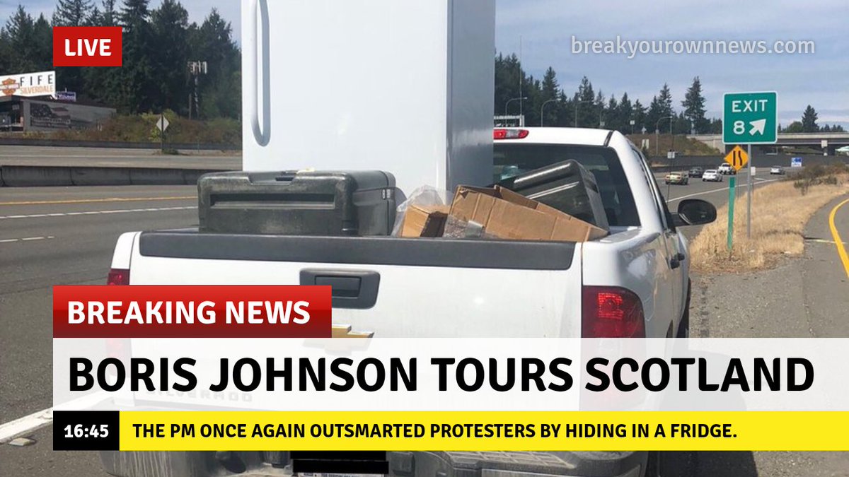 DundeeCityLife's tweet photo. Breaking: Johnson arrives for his tour of Scotland. https://t.co/P70N5LzWg9