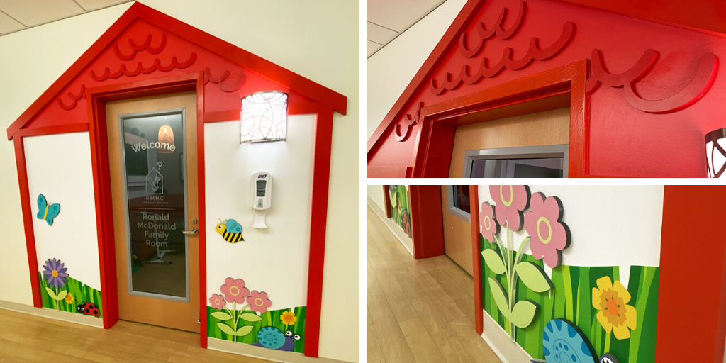 streamlineBFLO's tweet photo. We recently had the opportunity to bring this charming entrance to life for the @rmhcwny Family Room at Oishei Children's Hospital! #uniquegraphics https://t.co/zWLM9F78b4