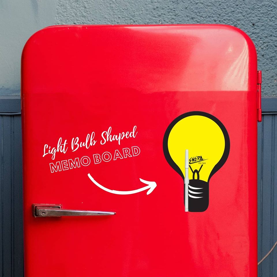 Have a great idea? Write it down on this light bulb shaped memo board from Lion Circle! Bright colors catch eyes, functionality makes it useful, and your client's branding is an added bonus! lioncircle.com