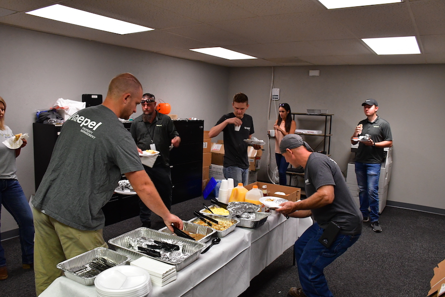 VoepelPropMgt's tweet photo. We had a great meeting with the entire team this morning at our new Raytown facility! It is great to be together as a group again :) #Teamwork https://t.co/RryPlR0Z9y