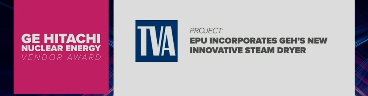 gvhnuclear's tweet photo. Learn more from @TVAnews about the Top Innovative Practice Award presented to TVA for the steam dryer replacement project at Browns Ferry.
https://t.co/IVUtefNsqq @NEI #TIPawards https://t.co/zB5CRga6I4