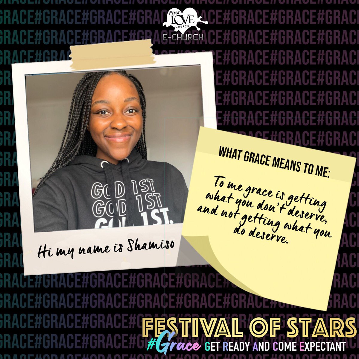 shamisopayne's tweet photo. Not because I deserve it. But by GRACE alone I am saved. Ephesians 2:8⭐️
I’m inviting you to a life changing service on Friday 31st July. Message me for info !🤩 #grace #festivalofstars #firstloveuk https://t.co/1utrzQ4KD2