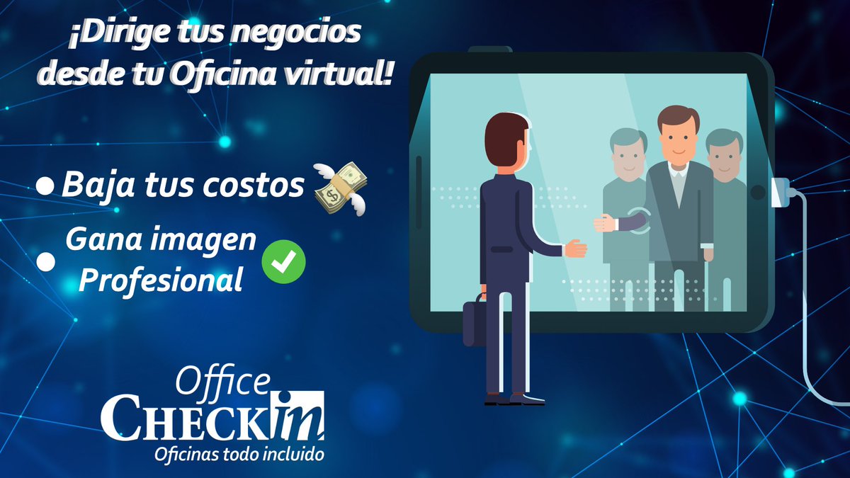 CheckinOffice's tweet photo. Oficinas Virtuales. !Dirige tus negocios desde donde te encuentres!😀 
-Ahorra en tus costos 💸
-Da imagen profesional a tus clientes ✅ Pregunta por nuestros paquetes😃 https://t.co/1qY8wkmUas