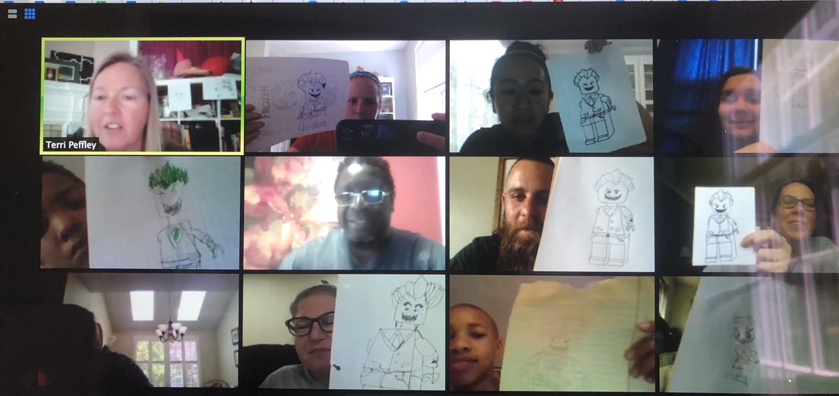 Wednesdays are always perfect when you get to draw with your favorite people. #legojoker #youtubedrawing <a href="/SkylineJaguars/">Skyline Middle</a> <a href="/SkylineJags/">Skyline Middle School</a> <a href="/RedClaySchools/">Red Clay Consolidated School District</a> #zoom