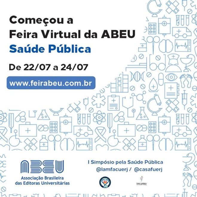 EditoraUFF's tweet image. Com livros em promoção, a Eduff e outras editoras universitárias participam da Feira Virtual da ABEU: Saúde Pública, até 24 de julho, paralelamente ao I Simpósio pela Saúde Pública: feirabeu.com.br